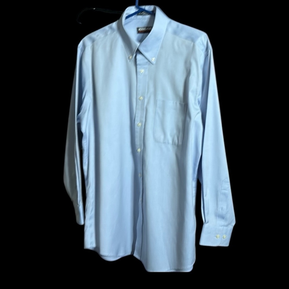 🛑LAST CHANCE🛑Kirkland Signature Blue Dress Shirt Size 16.5/33 BUY NOW